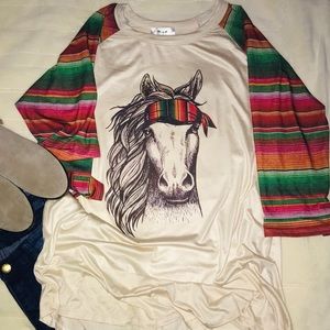 Ladies 3/4 sleeve shirt